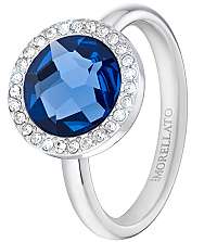 Morellato Oceľový prsteň s modrým kryštálom Essenza SAGX15 56 mm