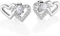 Morellato Strieborné náušnice Spojené srdce Cuori SAIV28