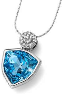 Oliver Weber Náhrdelník s modrým kryštálom Ocean Trilli 11729 202