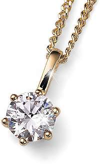 Oliver Weber Pozlátený strieborný náhrdelník s kryštálom Brilliance 61125G 001 (retiazka, prívesok)