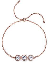 Oliver Weber Ružovo pozlátený náramok s kryštálmi Mozart239RG