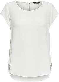 ONLY Dámska blúzka ONLVIC S / S SOLID TOP Noosa WVN Cloud Dancer