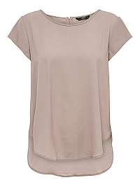 ONLY Dámska blúzka ONLVIC S / S SOLID TOP Noosa WVN Pale Mauve