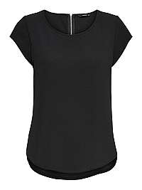 ONLY Dámska blúzka Vic S / S Solid Top Noosa Wvn Black