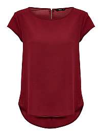 ONLY Dámska blúzka Vic S / S Solid Top Noosa Wvn Merlot