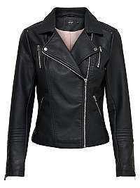 ONLY Dámska bunda  ONLGEMMA FAUX LEATHER BIKER OTW NOOS Black