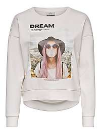 ONLY Dámska mikina ONLZIGGY L / S O-NECK BOX SWT Cloud Dancer DREAM L