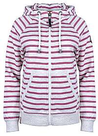 ONLY Dámska mikina Randi High neck Zip Hood Swt Oatmeal Rose Wine M