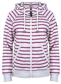 ONLY Dámska mikina Randi High neck Zip Hood Swt Oatmeal Rose Wine S