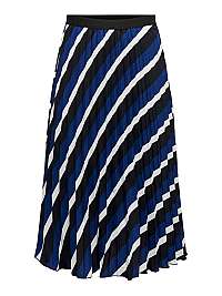 ONLY Dámska sukňa ONLAGNES ABOVE CALF plisse SKIRT WVN Night Sky MARINA STRIPE