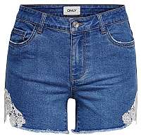 ONLY Dámske kraťasy Carmen New Lace Shorts Medium Blue Denim