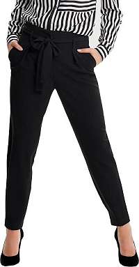 ONLY Dámske nohavice Nicole Paperbag Ankle Pants Wvn Noos Black