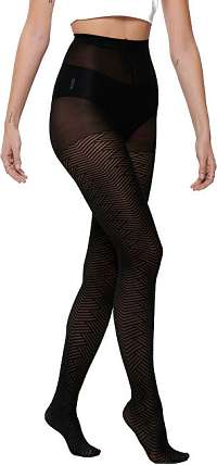 ONLY Dámske pančuchové nohavice ONLMAY herringbone Tights Black M/L
