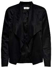 ONLY Dámske sako Fleur Drapy Faux Suede Jacket Black