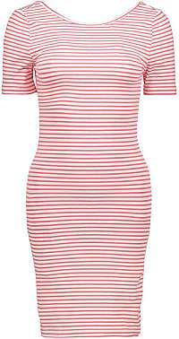 ONLY Dámske šaty Bella S/S Deep Dress Jrs Cloud Dancer Geranium XS