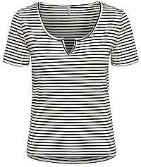 ONLY Dámske tričko Bella S/S Placket Top Jrs Cloud Dancer Night Sky M