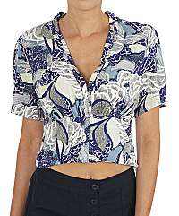 ONLY Dámske tričko ONLGUSTA LIFE 15205068 Faded Denim SURFER FLORAL