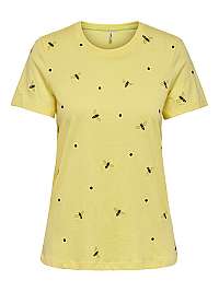 ONLY Dámske tričko ONLKITA LIFE REG S / S BEE TOP BOX CO JRS Pineapple Slice BEES L