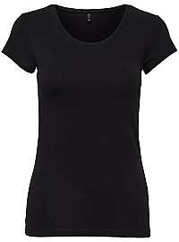 ONLY Dámske tričko ONLLIVE LOVE NEW SS O-NECK TOP NOOS Black XL