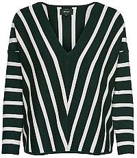 ONLY Dámsky sveter AYA 7/8 V-Neck Pullover KNT Green Gables L
