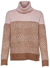 ONLY Dámsky sveter New Mara L/S Roll neck Pullover KNT Indian Tan XL