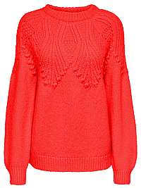 ONLY Dámsky sveter ONLANELIA L/S PULLOVER KNT Fiery Red L