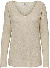 ONLY Dámsky sveter ONLBLANCA L / S Pullover KNT Pumice Stone M