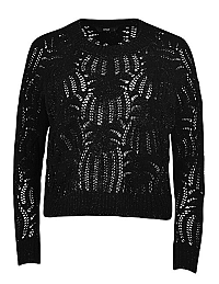 ONLY Dámsky sveter ONLELVA L / S Pullover KNT Black XS
