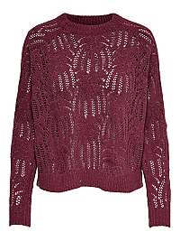 ONLY Dámsky sveter ONLELVA L / S Pullover KNT Tawny Port L