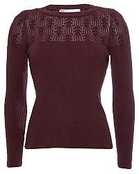 ONLY Dámsky sveter ONLFCANAN L/S PULLOVER KNT Tawny Port M