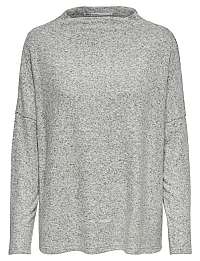 ONLY Dámsky sveter ONLKLEO L / S PLAIN Pullover KNT Light Grey M