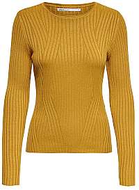 ONLY Dámsky sveter ONLNATALIA L/S RIB PULLOVER KNT NOOS Harvest Gold XL