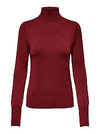 ONLY Dámsky sveter ONLVENICE L / S ROLLNECK Pullover KNT Noosa Merlot XS