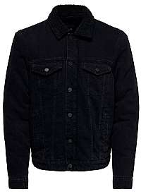 ONLY&SONS Pánska bunda ONSLOUIS JACKET BLACK PK92 NOOS Black Denim L