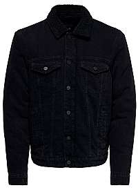 ONLY&SONS Pánska bunda ONSLOUIS JACKET BLACK PK92 NOOS Black Denim L