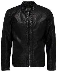 ONLY&SONS Pánska bunda ONSMIKE PU RACER JACKET OTW S