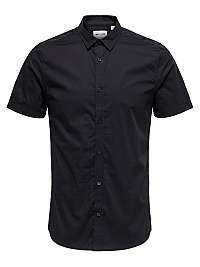 ONLY&SONS Pánska košeľa Alfredo SS Shirt Noos Black S