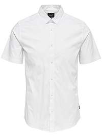 ONLY&SONS Pánska košeľa Alfredo SS Shirt Noos White L