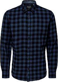 ONLY&SONS Pánska košeľa ONSEMIL LS FLANNEL CHECK SHIRT Insignia Blue M