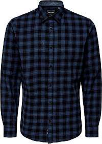 ONLY&SONS Pánska košeľa ONSEMIL LS FLANNEL CHECK SHIRT Insignia Blue M