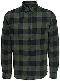 ONLY&SONS Pánska košeľa onsGUDMUND LS CHECKED SHIRT NOOS Night S