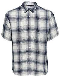 ONLY&SONS Pánska košeľa Samy Ss Reg Viscose Check Shirt Majolica Blue L