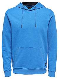 ONLY&SONS Pánska mikina Basic Sweat Hoodie Unbrushed Noos Imperial Blue M