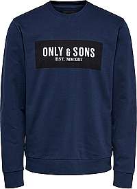 ONLY&SONS Pánska mikina ONSNORMIE REG NECK SWEAT Dress Blue s L