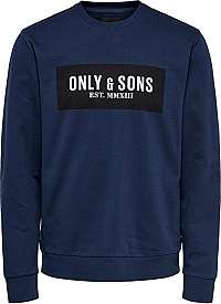 ONLY&SONS Pánska mikina ONSNORMIE REG NECK SWEAT Dress Blue s XL