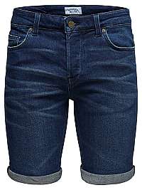 ONLY&SONS Pánske kraťasy Ply LD Washed PK40 Blue Denim