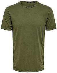 ONLY&SONS Pánske tričko Albert Washed O-Neck Noos Olive Branch S