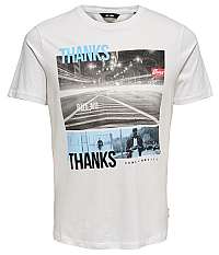 ONLY&SONS Pánske tričko ONSBERGE SS CAMP TEE White L