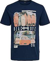 ONLY&SONS Pánske tričko ONSCAM SLIM SS TEE Dress Blue s M