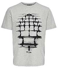 ONLY&SONS Pánske tričko ONSFOOSBALL SS TEE Light Grey Melange L